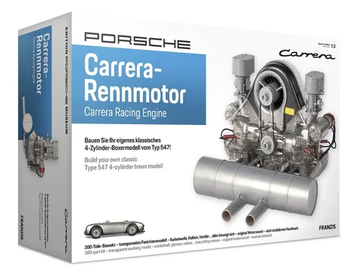 "Functional model Porsche Carrera racing engine image"