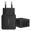 USB charging adapter with 2 USB 2.0 sockets Type A, 2400 mA
