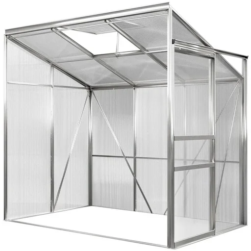 "Aluminum side greenhouse 192x127x202cm with window image"