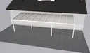 Patio roof Premium, white, 9135 x 3060 mm - Acrylic multi-wall sheets 16 mm, clear