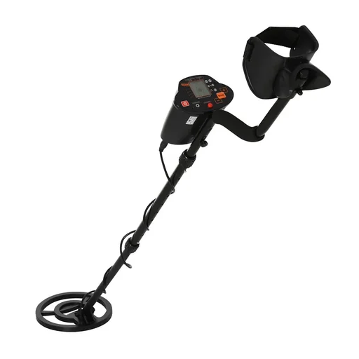 "Metal detector metal detector for professionals and beginners waterproof Ø22 cm search coil aluminum ABS black 23 x 22 x 114-135 cm image"
