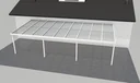 Patio roof Premium, white, 9135 x 4060 mm - Klima blue