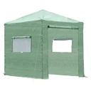 Greenhouse, tomato house, cold frame with door and window for rolling up, PE steel, dark green, 240 x 180 x 240 cm