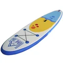 Inflatable surfboard with paddle