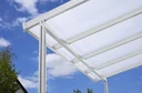 Patio roof Premium, white, 4102 x 4060 mm - Polycarbonate multi-wall sheets 16 mm, opal