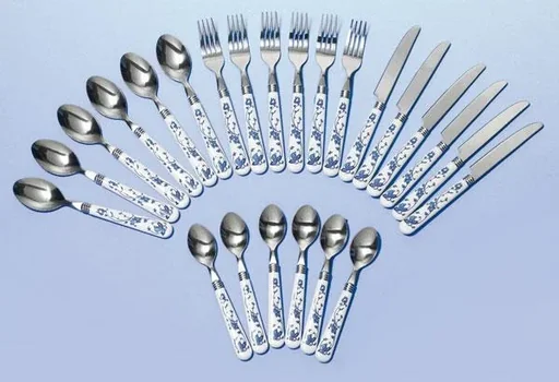 "Cutlery, 24-piece, onion pattern image"