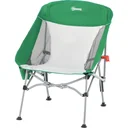 Folding camping chair green, silver