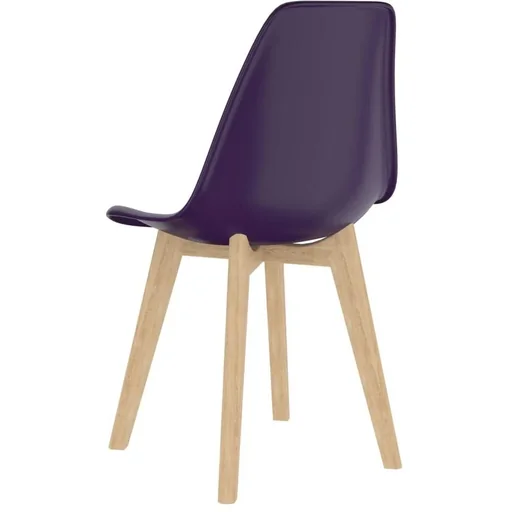 "2-piece dining room chairs, plastic, purple image"