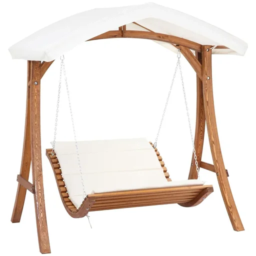 "Hollywood swing lounger for 2 with sun canopy 189.5 x 162 x 216 cm image"