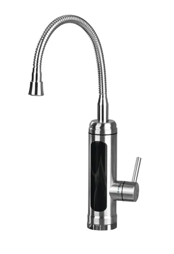 "Hot & cold water faucet, electric, stainless steel, 3600 watts image"