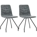 Dining chairs 2 in black leather