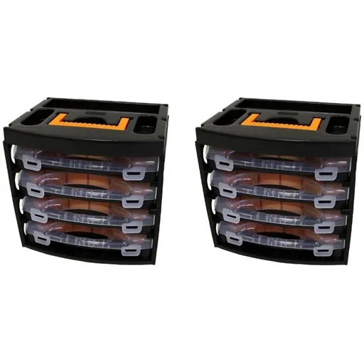 "2x storage box with 4 assortment boxes - 31.3x27x29.7 cm image"