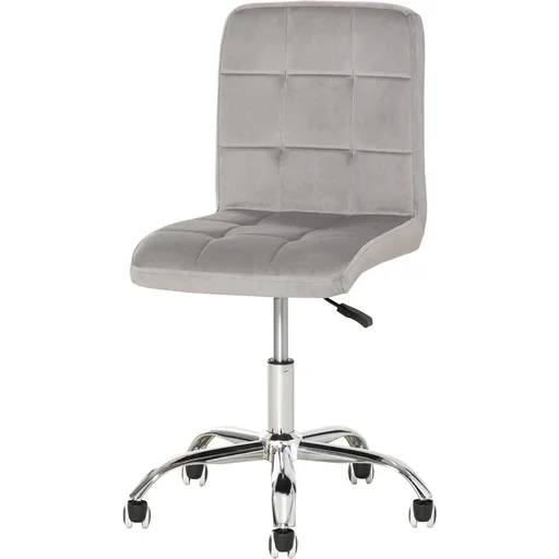 "Height-adjustable office chair light grey image"