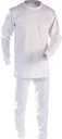 Long thermal trousers, white, made of breathable cotton, size 5