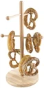 Pretzel or sausage stand - sales stand made of sealed beech wood, base Ø 22 cm, height 50 cm