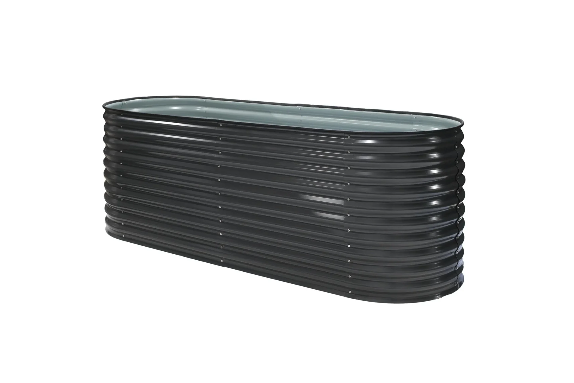 "Raised Bed Grow Faster, 240×80×82 cm, Anthracite – Metal made of galvanized corrugated sheet image"