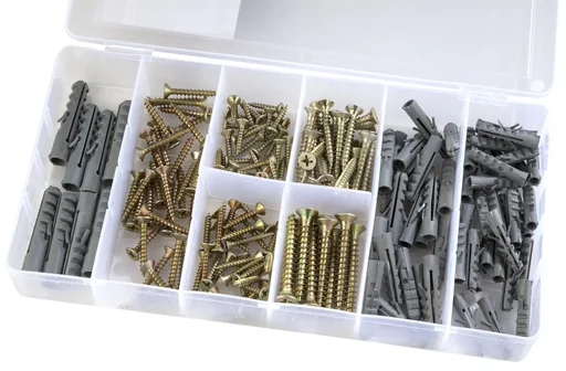 "Screw and dowel assortment, 178 pieces image"