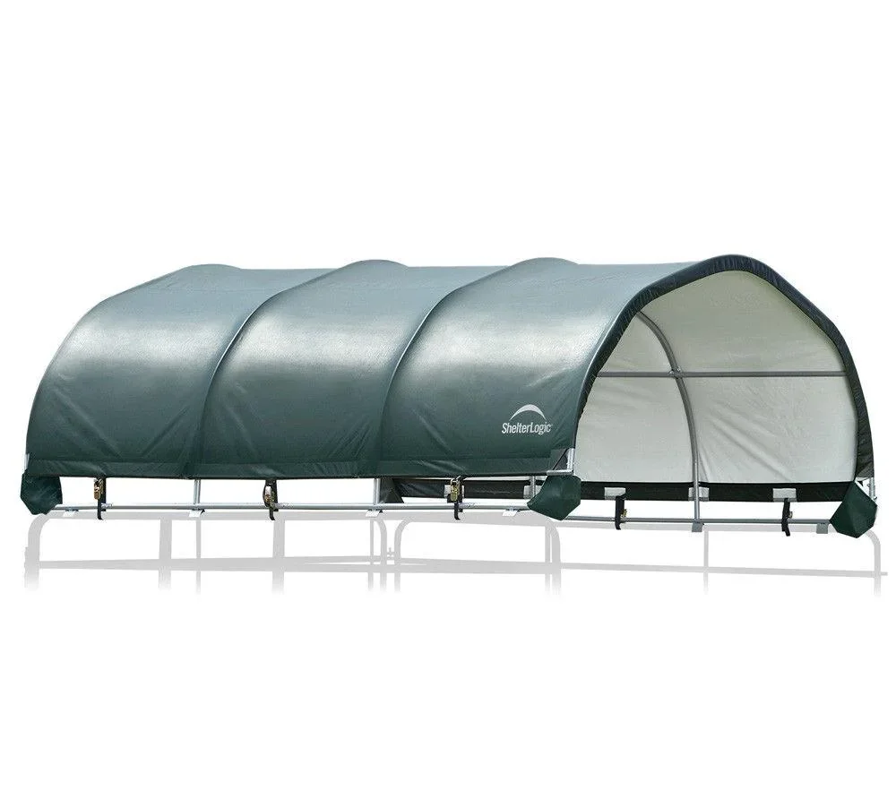 "ShelterLogic Pasture Shelter Canopy 13.7 m², Green, 370×370 cm – Replacement Roof/Cover without Frame, Weatherproof image"