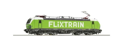 "Electric locomotive 193 813 of Flixtrain in green livery image"