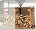 Extension element for firewood rack "Speyer" honey brown