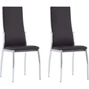 Dining room chairs 2-seater faux leather brown
