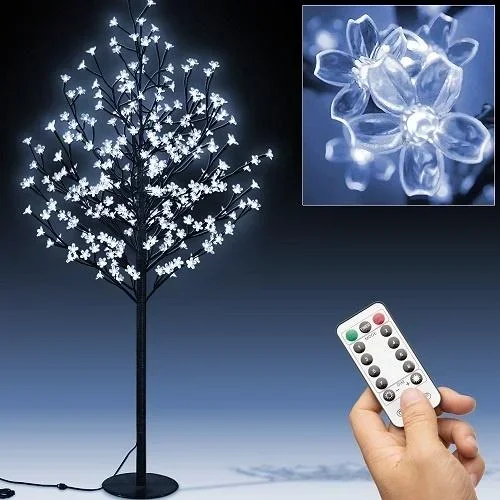 "Cherry blossom tree with 200 LEDs, 180 cm for indoor/outdoor use image"