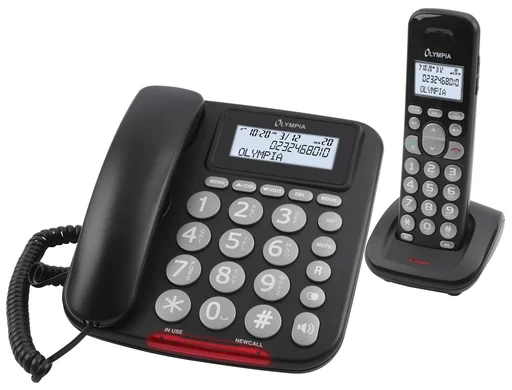 "Large button telephone with DECT large button handset image"