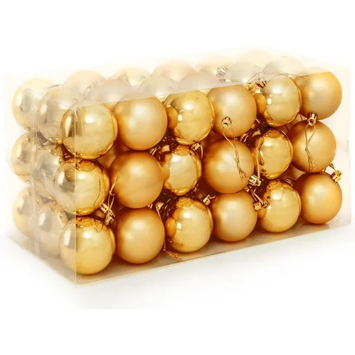 "Christmas balls - Christmas tree decorations - gold 54 pcs. image"