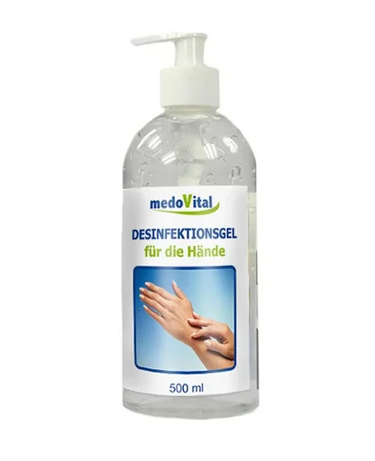 "Disinfectant gel for hands, in dispenser, 500 ml image"