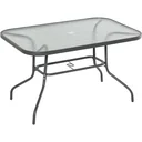 Garden table with umbrella hole carbon grey