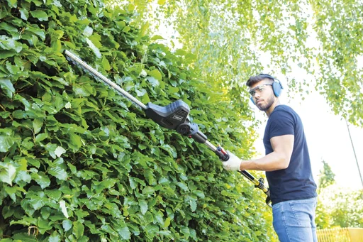 "2-in-1 electric hedge trimmer, with telescopic extension, 710 watts, "TPX710 ProCut" image"
