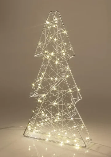 "LED Silberdraht Tannenbaum 40 cm image"