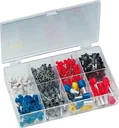 Wire end ferrules set, 450 pieces, according to DIN color code