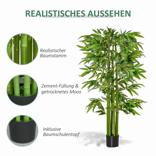 "artificial plants large 160 cm bamboo artificial plant houseplant office plant plastic pot for indoor and outdoor image"