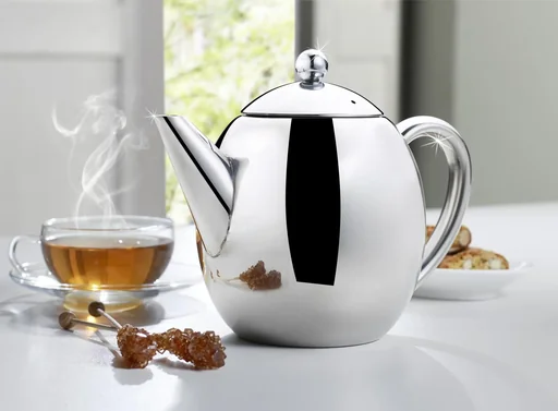 "Thermo jug, 1.2 liters, stainless steel, teapot image"