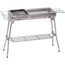 Charcoal grill with shelf
