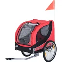Bicycle trailer for dogs red/black