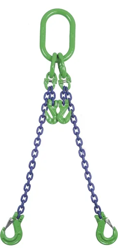 "Sling chain 2GK10-GKH, Ø 13 mm x 1.0 m usable length, load capacity 9.5 t (0-45°) / 6.7 t (45-60°), 2-leg, GK 10 image"