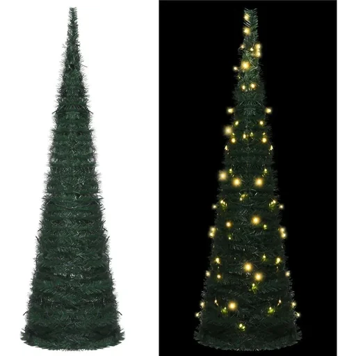 "Christmas tree with LED pop-up 150 cm green image"