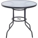 Garden table garden side table garden furniture balcony table with umbrella hole black Ø80 x 72 cm