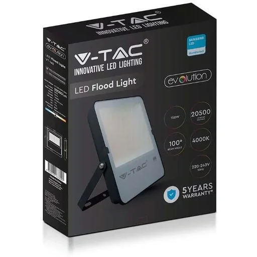 "VT-162 LED Floodlight - 150 W - 20500 Lm - 6500K - Black - Extra Efficient image"