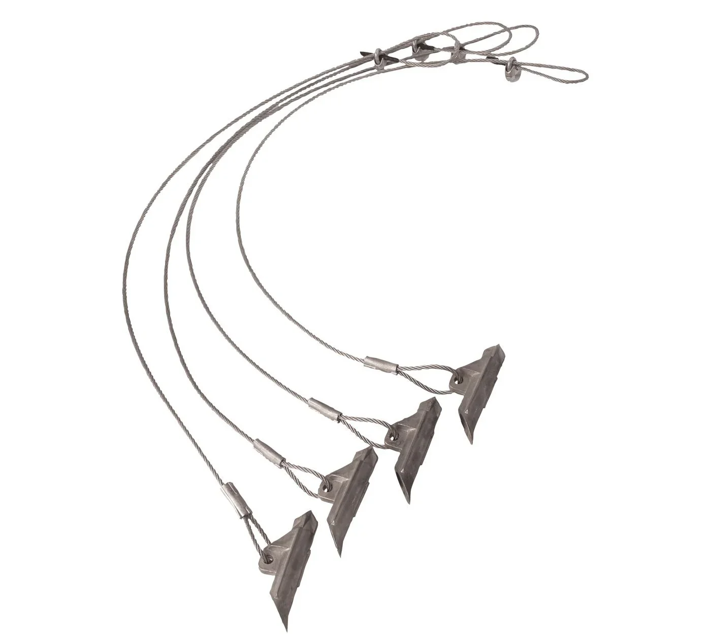 Ground Anchor Set 107 cm 4 Pieces Silver – Extra Long Storm Anchors for Tent & Pavilion