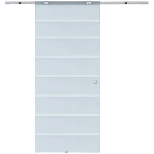 "Glass sliding door with stripes image"