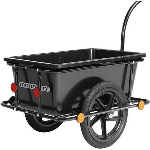 "Bicycle trailer with coupling - Black - 90L - max 80 kg image"