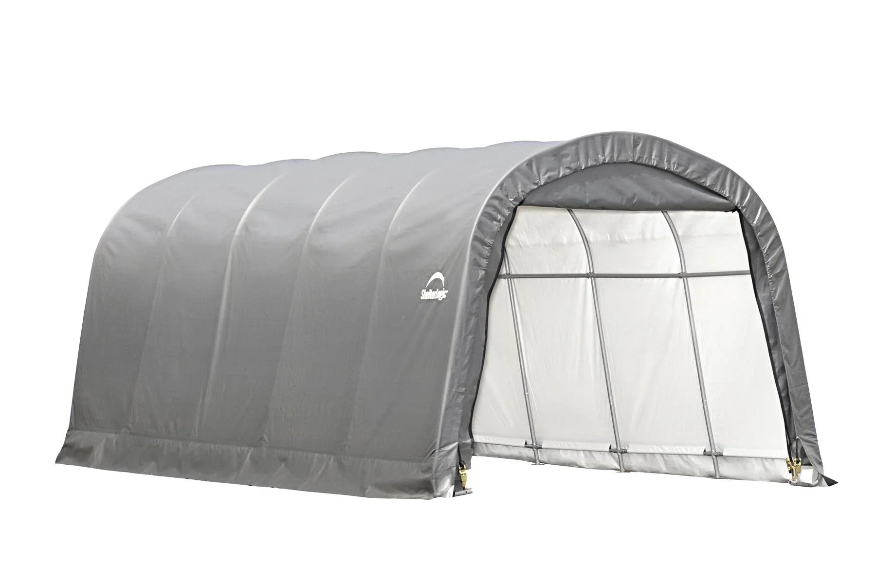 "Foil Garage 22.57 m², Gray, 370×610 cm – Garage-in-a-Box, DuPont Steel Frame, Weatherproof image"