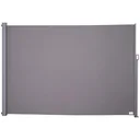 Side awning, privacy and sun protection, side roller blind, polyester, grey, 3 x 2 m