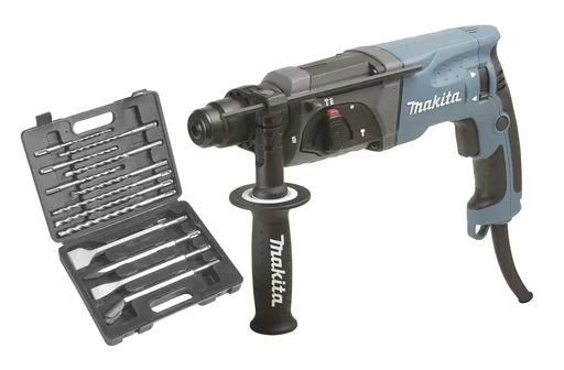 "HR 2470 hammer drill including 13-piece SDS Plus drill and chisel set image"