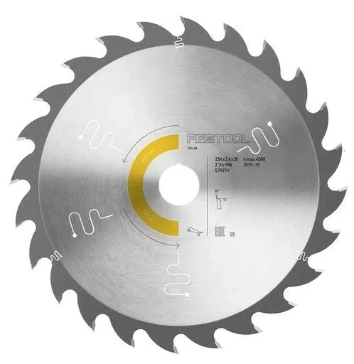 "Circular saw blade HW 254x2.4x30 PW24 image"