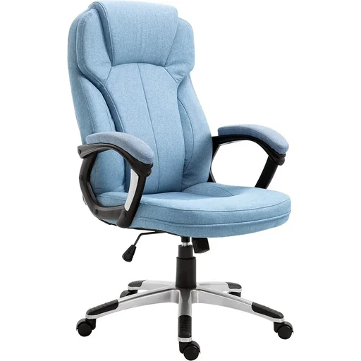 "Office chair with rocking function light blue image"