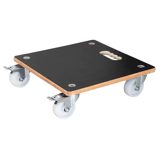 "Multi Roller MR 1338, 38 x 38 x 11 cm, hard wheels Ø 75 mm, roller bearings, 2 brakes, Maxigrip FSC®, load capacity 300 kg image"